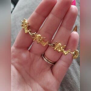 Vintage Gold Angel Bracelet